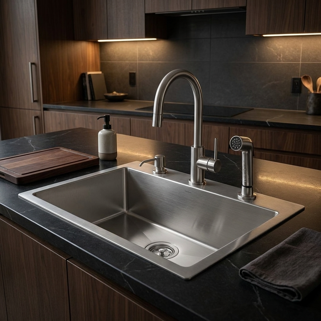 Stainless Steel Kitchen Sink (N01-805WA) thumbnail 3